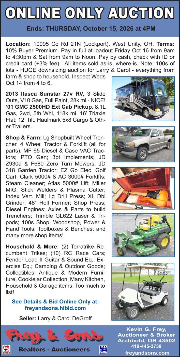 Frey & Sons – DeGroff Auction