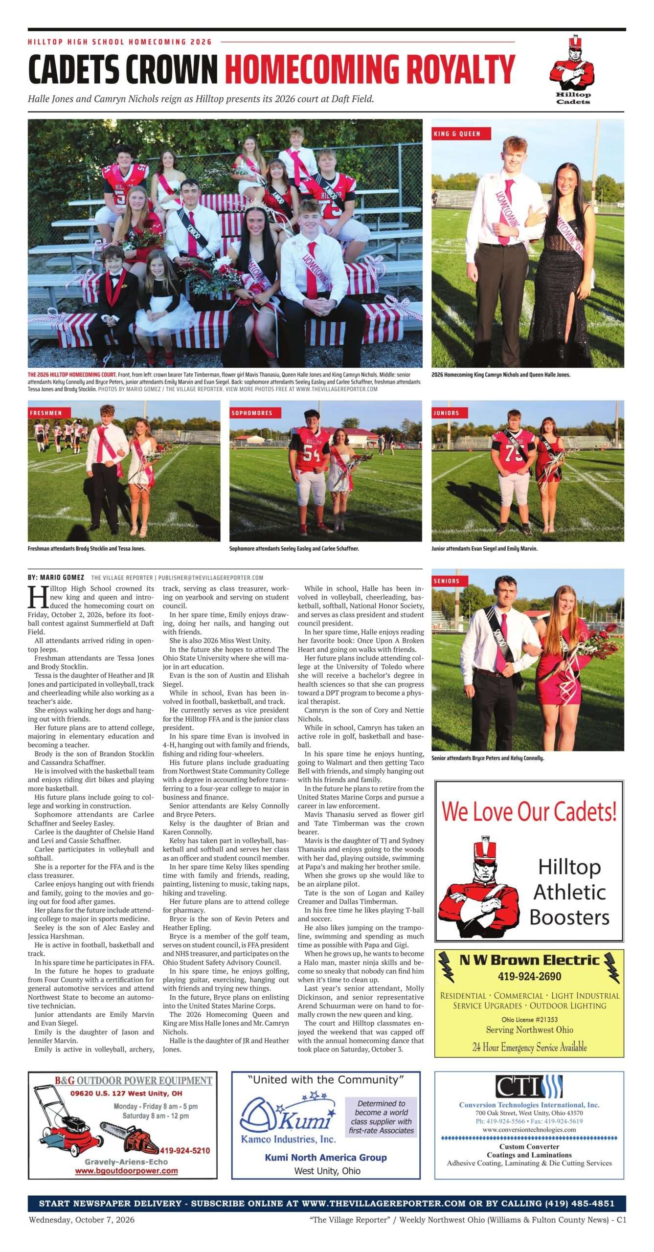Hilltop Homecoming 2026 page