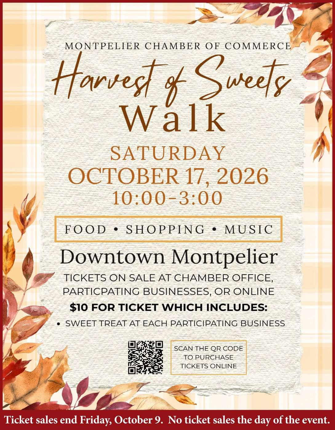 Montpelier Chamber of Commerce – Harvest of Sweets Walk