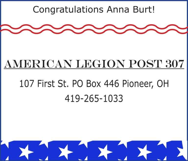 American Legion Post 307 – Anna Burt
